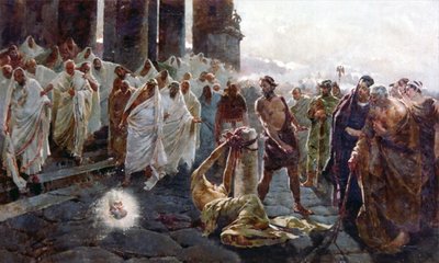 Sketch of The Beheading of Saint Paul by Enrique Simonet